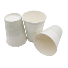Taza de café de papel de revestimiento de PLA biodegradable