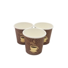 2019 nouveau style jetable 4oz tasse de papier à café à paroi unique