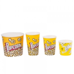 Yellow Popcorn Bucket Disposable Popcorn Cups