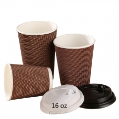 16OZ Jetable Eco Friendly Paper Coffee Cup Set Fournisseur Prix bon marché