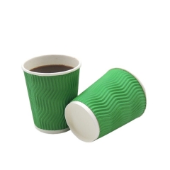 Настенные одноразовые бумажные кофейные чашки для эспрессо с греческой рябью