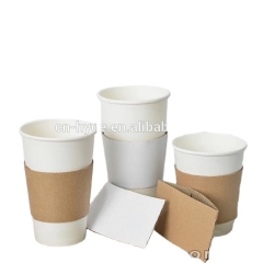 2020 populares copos de café de papel isolados com tampa e luva
