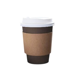 Eco-friendly Custom Design Single Wall Paper Cup with Sleeve and lids