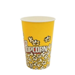 Tazza di carta per popcorn con logo personalizzato stampato per il campeggio