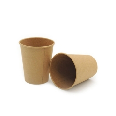 Taza de café de papel Kraft de tamaño personalizado 12OZ