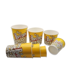 Seau de tasse de papier pop corn personnalisé 32oz 46oz 64oz 85oz 130oz