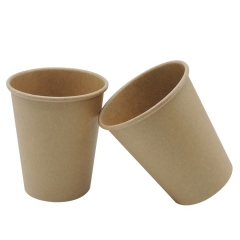 Tasse jetable en papier kraft à café chaud avec couvercle