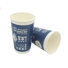 Taza de papel de pared doble de diseño personalizado biodegradable de Navidad