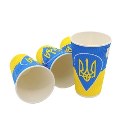 4 oz Biodegradable Tiny Custom Ripple Paper Cups Recyclable