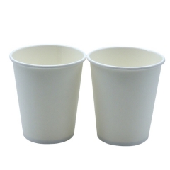 Vasos de papel blanco de 7 oz para bebidas calientes