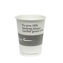 Taza de papel de pared simple compostable de diseño personalizado de 10 oz