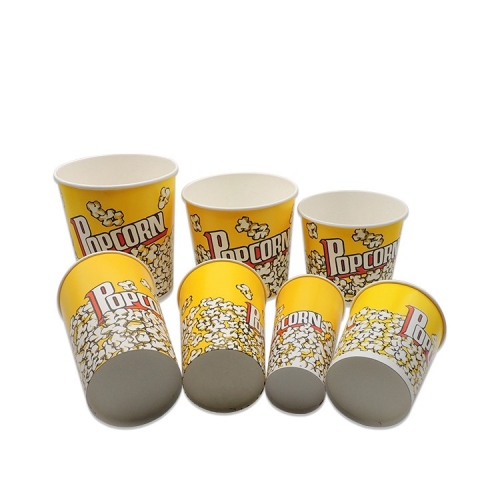 Custom printed disposable popcorn paper cup for sale