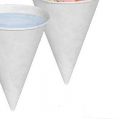 Prix ​​moins cher de gros papier blanc Snow Cone Cup