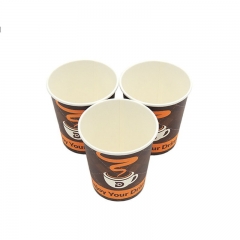 Taza de café de papel de pared simple de 7 oz 200 ml