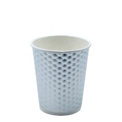 2020 New design Embossed double Paper Cup Ripple Wall Paper Coffee Cup