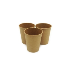 Taza de café de papel Kraft de tamaño personalizado 12OZ