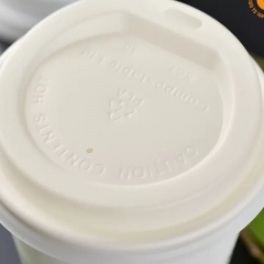Proveedor de reputación de logotipo personalizado de vaso de papel PLA desechable al por mayor
