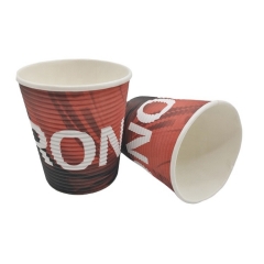 Taza de café de papel encerada al por mayor de la taza de papel de 8oz con la tapa