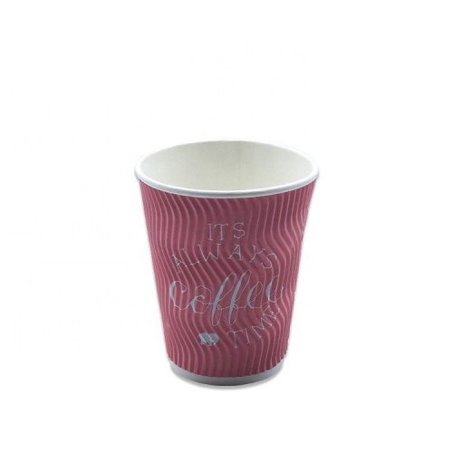 カスタムプリント用の生分解性リップル壁紙コーヒーカップ