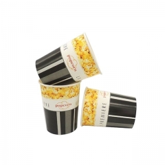 Bicchiere di carta per popcorn da 46 OZ per uso alimentare con coperchio a cupola