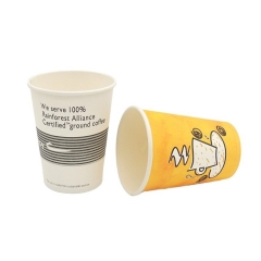 Fancy Food Grade 9oz Party Paper Cup With Printed Flower