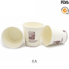 6A Disposable Single Wall PLA Paper Cup