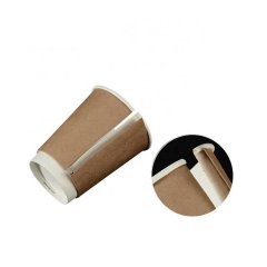 Tazas de café de papel desechables impresas personalizadas de doble pared Kraft