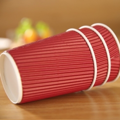 anhui disposable ripple wall christmas paper coffee cup raw material price