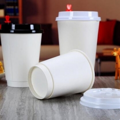 Copos de café de papel compostáveis ​​isolados de parede dupla de Natal para bebidas quentes