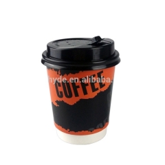 12oz Customized Double Wall Paper Coffee Cup With Lids