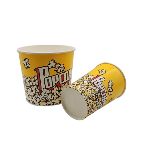 Biologisch abbaubares Logo mit benutzerdefiniertem Logo zum Mitnehmen Fried Chicken Buckets Popcorn Tassen