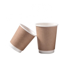 High Quality Double Wall Paper Cup Kraft Material Coffee Use
