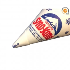 Taza de papel desechable impresa personalizada de cono de nieve de 6 onzas para beber en frío