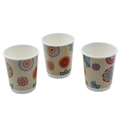 Disposable 8oz Double Wall Paper Coffee Cups with Logo