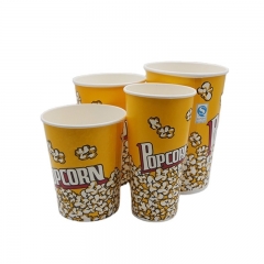 Food grade 46OZ popcorn paper cup with dome lid