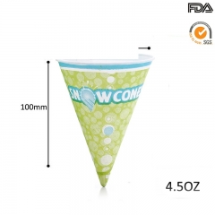 Tazza cono di carta da neve da 4.5 OZ