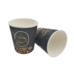 Cups Ripple Cup biodegradable Printed Logo Disposable paper Coffee Cups