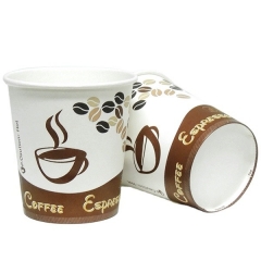 အကောင်းဆုံးအရည်အသွေးဖြင့် 7oz လိုဂို ရိုက်နှိပ်ထားသော တစ်ခါသုံးစက္ကူခွက်ကော်ဖီ