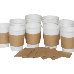 xícaras de café de papel reciclado xícaras de papel ecologicamente corretas com capa e tampa