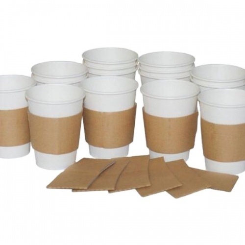 Kaffeetassen aus recyceltem Papier umweltfreundliche Kaffeetasse aus Papier mit Hülle und Deckel