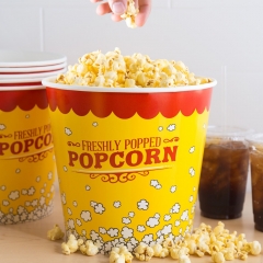 scatola di imballaggio per popcorn Secchio di carta per popcorn stampato usa e getta personalizzato per il cinema