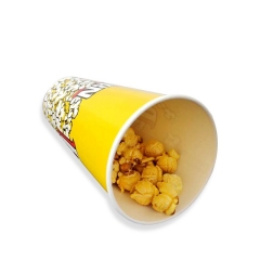 EinwegPappbecher mit individuell bedrucktem Popcorn