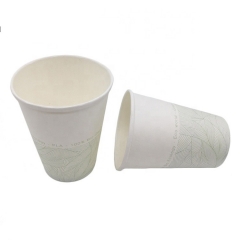 Taza de café de papel de revestimiento de PLA biodegradable