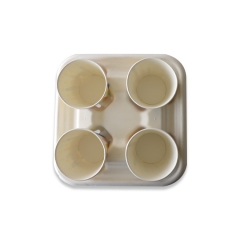 Tazza da tè in carta calda usa e getta foderata in PLA con coperchio