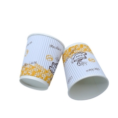 Обычайлучший дизайн одноразовые двухстенные бумажные стаканчики для кофе эспрессо с пульсацией