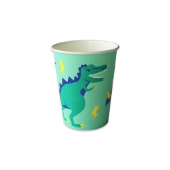 Disposable pla coated single wall paper cup
