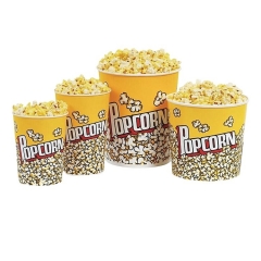 Tazza per popcorn stampata personalizzata biodegradabile monouso per film