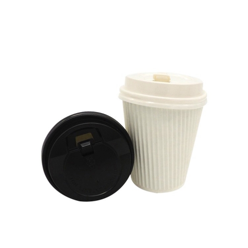 Ripple Wall Style and Paper Material Disposable Hot Drink Cups with Lids