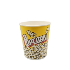 Secchi impilabili biodegradabili Tazza di pollo per popcorn in carta dal design divertente