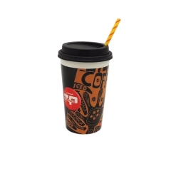 16oz Disposable Double Wall Paper Coffee Cup Free Samples